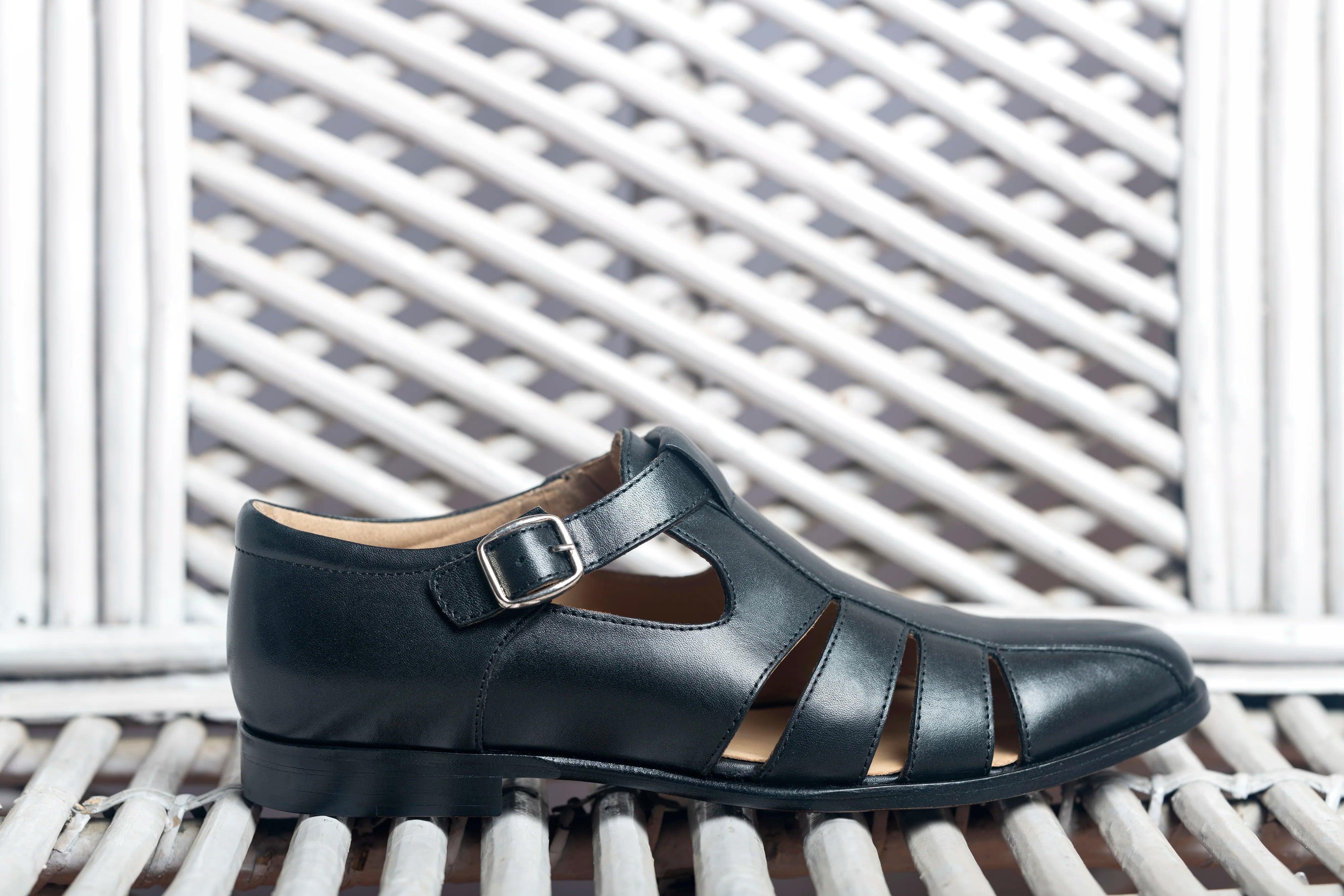 Pesha Caro | Black Peshawari Insprired leather Shoes